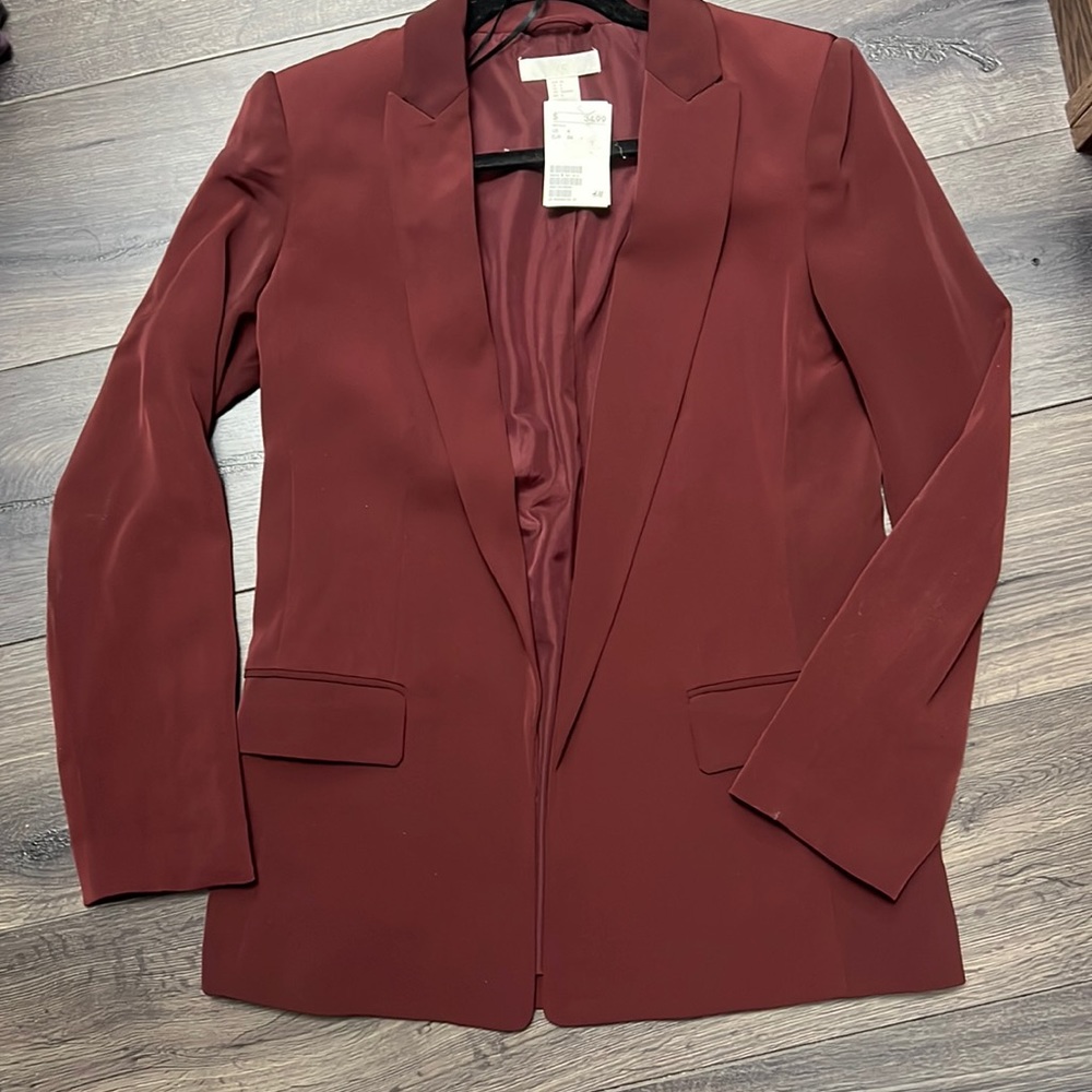 NWT - H&M Burgundy Blazer